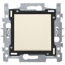 Niko 100-03000 Drukknop N.O. of N.G. met 4 aansluitklemmen sokkel crème