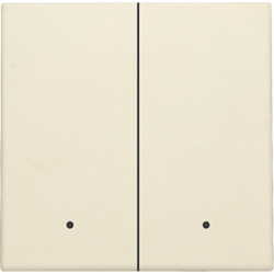 Niko Afwerkingsset met lens voor dubbele elektronische schakelaar of drukknop cream