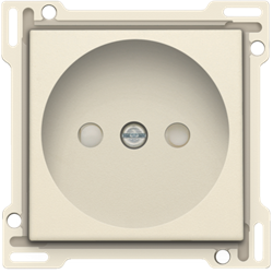 Niko 100-66501 Afwerkingsset voor stopcontact zonder aarding met kinderveiligheid inbouwdiepte 21 mm cream
