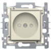 Niko SMAL Stopcontact ZONDER AARDING 21 mm insteekklemmen Crème