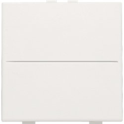 Niko Enkelvoudige toets voor draadloze schakelaar of drukknop met 2 bedieningsknoppen wit