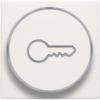 Niko 101-64009 Afwerkingsset met doorschijnende ring met sleutelsymbool voor drukknop 6A met amberkleurige led met E10-lampvoet white