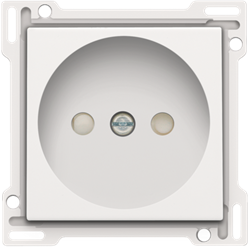 Niko 101-66501 Afwerkingsset voor stopcontact zonder aarding met kinderveiligheid inbouwdiepte 21 mm white