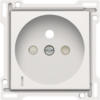 Niko 101-66607 Afwerkingsset met doorschijnende lens voor stopcontact met spanningsaanduiding penaarde en kinderveiligheid inbouwdiepte 28