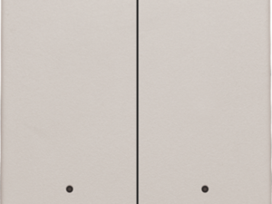 Niko Afwerkingsset met lens voor dubbele elektronische schakelaar of drukknop light grey