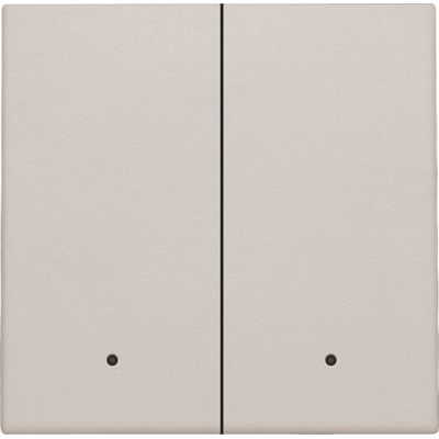 Niko Afwerkingsset met lens voor dubbele elektronische schakelaar of drukknop light grey