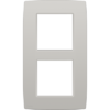 Niko Licht Grijs Tweevoudige afdekplaat met 60 mm verticale centerafstand Verticaal Niko Original Light Grey