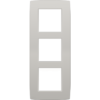 Niko Licht Grijs Drievoudige afdekplaat met 60 mm verticale centerafstand Verticaal Niko Original Light Grey