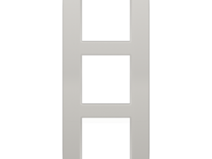 Niko Licht Grijs Drievoudige afdekplaat met 60 mm verticale centerafstand Verticaal Niko Original Light Grey