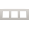 Niko Licht Grijs Drievoudige afdekplaat met 71 mm centerafstand Horizontaal Niko Original Light Grey