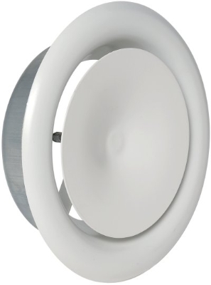 Aldes Kleine verstelbare ventiel met kern SR145 staal Ø200 afzuiging Volumeregeling