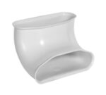 Aldes OPTIFLEX Bocht ovaal verticaal 90° wit Optiflex