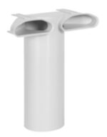 Aldes OPTIFLEX Mof gebogen op 90° ovaal Ø125 2 aftakkingen Optiflex