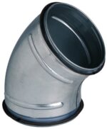 Aldes VIRTUO-FIX geperste bocht (C) + rubber 45°  Ø125 Virtuo-fix