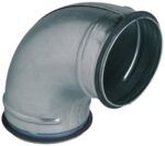 Aldes VIRTUO-FIX geperste bocht (C) + rubber 90°  Ø160 Virtuo-fix