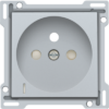Niko intense sterling Afwerkingsset met doorschijnende lens voor stopcontact met spanningsaanduiding Niko Intense Sterling