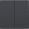 Niko Intense anthracite Afwerkingsset voor dubbele elektronische schakelaar of drukknop Niko slimme tweevoudige schakelaar met 2 bedieningsknoppen