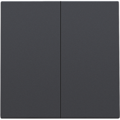 Niko Intense anthracite Afwerkingsset voor dubbele elektronische schakelaar of drukknop Niko slimme tweevoudige schakelaar met 2 bedieningsknoppen