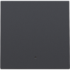 Niko Intense anthracite Afwerkingsset met lens voor elektronische schakelaar of drukknop Niko Slimme enkelvoudige schakelaar