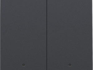 Niko Intense anthracite Afwerkingsset met lens voor dubbele elektronische schakelaar of drukknop Niko slimme tweevoudige schakelaar met 2 bedieningsknoppen