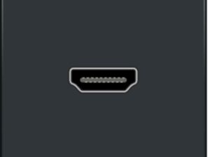 Niko Intense anthracite Contactdoos met HDMI-naar-HDMI-aansluiting Niko Audio & Hdmi sokkels