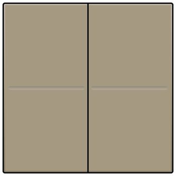 Niko intense brons Toets 2-voudig voor busdrukknop of RF-wandzender Niko draadloze schakelaar met vier toetsen