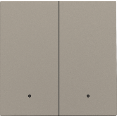 Niko intense brons Afwerkingsset met lens voor dubbele elektronische schakelaar of drukknop bronze Niko slimme tweevoudige schakelaar met 2 bedieningsknoppen