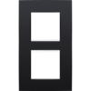 Niko Intense matt black 130-76200 Tweevoudige afdekplaat met 60 mm Niko Intense matt black