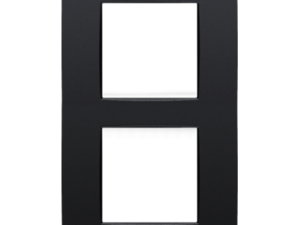 Niko Intense matt black 130-76200 Tweevoudige afdekplaat met 60 mm Niko Intense matt black