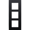 Niko Intense matt black 130-76300 Drievoudige afdekplaat met 60 mm Niko Intense matt black