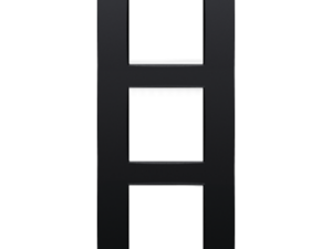 Niko Intense matt black 130-76300 Drievoudige afdekplaat met 60 mm Niko Intense matt black