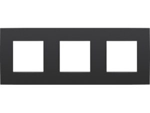 Niko Intense matt black 130-76700 Drievoudige afdekplaat met 71 mm Niko Intense matt black