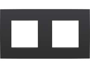 Niko Intense matt black 130-76800 Tweevoudige afdekplaat met 71 mm Niko Intense matt black