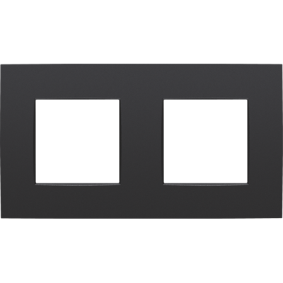 Niko Intense matt black 130-76800 Tweevoudige afdekplaat met 71 mm Niko Intense matt black