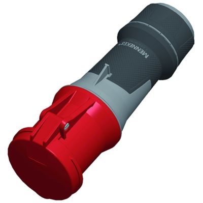 MENNEKES Koppelcontactstop PowerTOP Xtra 63A 5P 6H 400V rood IP44 met SoftCONTACT 63 ampére