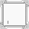 Niko Pure steel white Afwerkingsset met lens voor schakelaar of drukknop Niko Pure White steel
