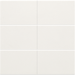 Niko Pure steel white Afwerkingsset voor 6-voudige potentiaalvrije drukknop 24 V