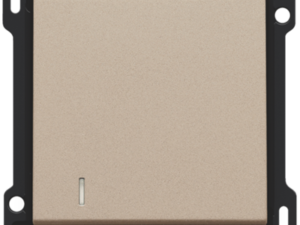 Niko Pure steel champagne Afwerkingsset met lens voor schakelaar of drukknop