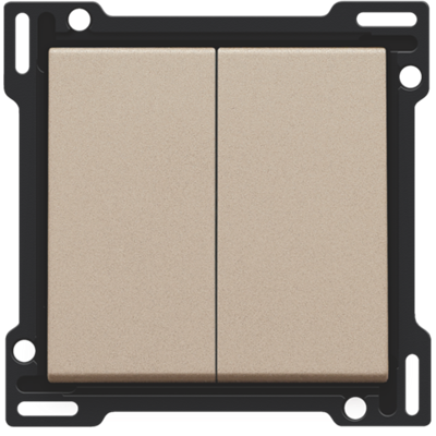 Niko Pure steel champagne Afwerkingsset met twee toetsen 157-61505 RAL 080 70 10