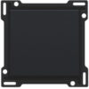 Niko Pure steel black Afwerkingsset voor enkelvoudige schakelaar of drukknop Niko Pure Black Steel