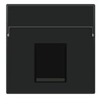 Niko Pure steel black Pure steel Centraalplaat 1x RJ UTP vlak Niko Pure Black Steel