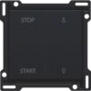 Niko Pure steel black Toets voor rolluikschakelaar 10A 250V AC Niko Pure Black Steel