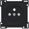 Niko Pure steel black Centraalplaat enkelvoudig voor wandcontactdoos 2P+A (pen) en veiligheid inbouwdiepte 28