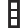 Niko Pure steel black Afdekplaat (60mm) 3-voudig verticaal Niko Pure Black Steel