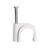 100 x Legrand Hechtklem Fixfor ronde kabel diam. 9mm -wit- spijker 25mm Nagelklemmen