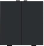Niko Pure bakelite piano Home Control Drukknop 2-voudig Niko home control tweevoudige drukknop