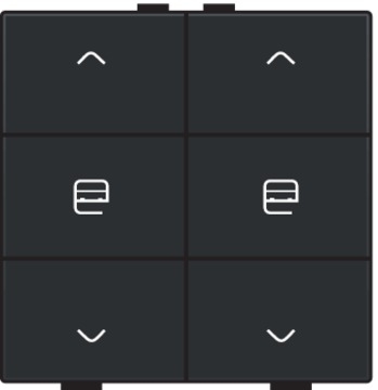 Niko Pure bakelite piano Home Control Motorbediening enkelvoudig (6 actieknoppen) Niko home control tweevoudige motorsturing