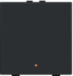 Niko Pure bakelite piano Home Control Drukknop enkelvoudig met LED Niko home control enkelvoudige drukknop met led