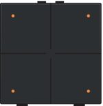 Niko Pure bakelite piano Home Control Drukknop 4-voudig met LED Niko home control viervoudige drukknop met leds