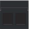 Niko Pure bakelite piano Centraalplaat data 2x RJ Niko Pure Bakelite piano black